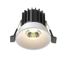 Spot fix LED, incastrat, Maytoni Round, 7W, 3000K, 60x53mm, alb