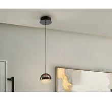 Pendul LED Schuller Orbes, 7W, 3000K, negru crom