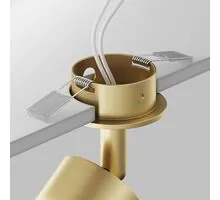 Spot mobil incastrat Maytoni Focus, 1xGU10, auriu mat, rotund, IP20