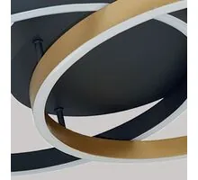 Plafoniera LED AZzardo Halo, 40W, 3000K, auriu-negru