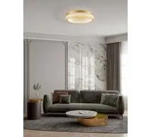 Plafoniera LED Nova Luce Kinara, 70W, 3000K, auriu, dimabil, Triac