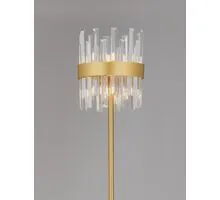 Lampadar Nova Luce Crown, 10xG9, auriu satinat-transparent