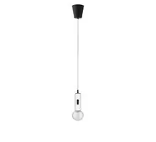 Pendul LED Nova Luce Chronos, 11W, 3000K, alb-negru, dimabil, senzor de miscare