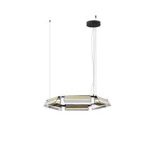 Pendul LED Nova Luce Apnea, 39W, 3000K, auriu-fumuriu-negru, dimabil, Triac