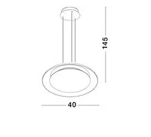 Pendul LED Nova Luce Epos, 24W, CCT 2700-4000K, auriu-negru, dimabil, Triac