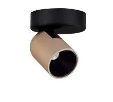 Plafoniera tip spot LED Nova Luce Sirmos, 8W, 3000K, negru nisipiu-cafeniu, dimabil, Triac