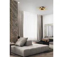 Plafoniera LED Nova Luce Antama, 43W, 3200K, auriu-negru, dimabil, Triac