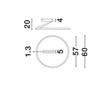 Plafoniera LED Nova Luce Tilia, 44W, CCT 2700-3000-4000K, cafeniu, dimabil