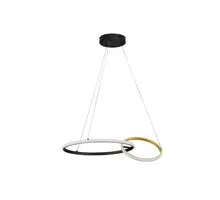 Pendul LED Nova Luce Imar, 36W, 3200K, rotund, auriu-negru, dimabil, Triac