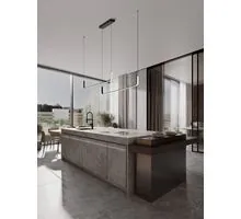 Pendul LED Nova Luce Strita, 42W, 3200K, negru, dimabil, Triac