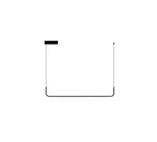 Pendul LED Nova Luce Strita, 20W, 3200K, L101 cm, Hmax 150 cm, negru, IP20