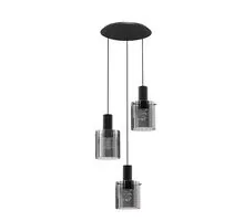Pendul Nova Luce Mirbi, 3xE27, fumuriu-negru