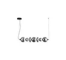 Pendul LED Nova Luce Bally, 40W, 3000K, liniar, fumuriu-negru, dimabil, Triac