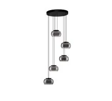 Pendul LED Nova Luce Bios, 41W, 3000K, fumuriu-negru, dimabil, Triac