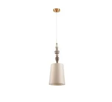 Pendul Nova Luce Damo, 1xE27, D22, bej-bronz-portocaliu-maro