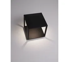 Stalp mic LED Nova Luce Prive, 15W, 3000K, 350x350x360mm, negru nisipiu, IP65, 9030755