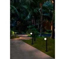 Stalp mediu LED Nova Luce Oracle, 8W, 3000K, 120x210x898mm, negru nisipiu, IP65, 9060245