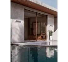 Aplica LED Nova Luce Luna, 10W, 3000K, gri nisipiu, IP65