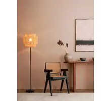 Lampadar Nova Luce Lito, 1xE27, lemn natural-negru