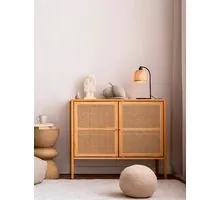 Veioza Nova Luce Intra, 1xE27, lemn natural-negru