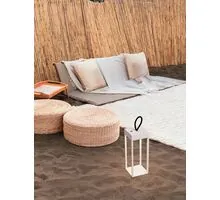 Lampadar gradina LED Nova Luce Lucia, 4W, 3000K, 120x120x300mm, alb nisipiu, IP54, dimabil