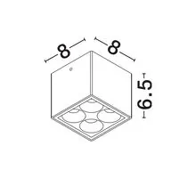 Plafoniera LED Nova Luce Simply, 8W, 3000K, alb nisipiu, IP54