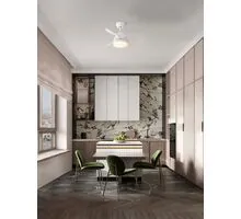 Plafoniera cu ventilator LED Nova Luce Nerina, 58W, 3000-4000-6500K, alb, 6 viteze, CCT telecomanda