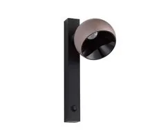 Aplica LED Nova Luce Lusa, 10W, 3000K, cafeniu-negru