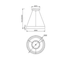 Pendul LED Mantra Niseko II, 40W, auriu, 2700K-4000K-5000K, telecomanda, Smart control App