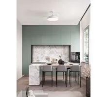 Plafoniera cu ventilator LED Nova Luce Nevma, 76W, 3000-4000-6500K, alb, 6 viteze, CCT telecomanda