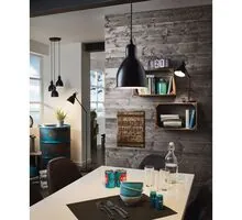 Lampadar Eglo Priddy, 1xE27, alb, negru