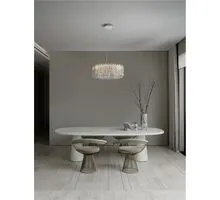 Pendul LED Nova Luce Celysia, 47W, 3500K, crom, dimabil Triac