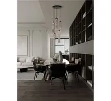 Pendul LED Nova Luce Sano, 15W, 3000K, negru, dimabil Triac