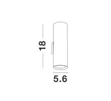Aplica Nova Luce Nosa, 2xGU10, negru