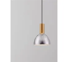 Pendul LED Nova Luce Voi, 8W, 3000K, D17 cm, auriu, fumuriu