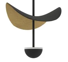 Pendul LED Eglo Dracera, 23W, 3000K, L112 cm, auriu, negru, dimabil