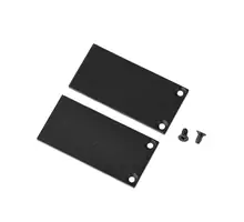 Element de capat, sina magnetica Mantra Magneto, negru, set 2 bucati