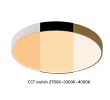 Plafoniera LED Mantra Cumbuco II, 30W, 2700K/3300K/4000K, CCT switch, D380 mm, negru, dimabil