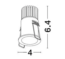 Spot fix LED Nova Luce Selene, 5W, 3000K, D40 mm, negru, incastrat