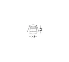 Spot fix LED Nova Luce Dustproof, 3W, 2700K, D39 mm, negru, incastrat, IP65