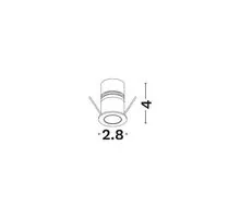 Spot fix LED Nova Luce Lucy, 3W, 3000K, D28 mm, negru, incastrat