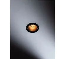 Spot fix LED Nova Luce Doue Compact, 8W, 2700K, D38 mm, negru, incastrat