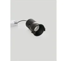 Spot fix LED Nova Luce Glyce, 20W, 3000K, D74 mm, negru, incastrat