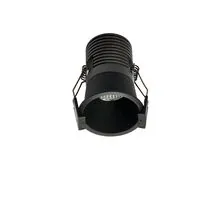 Spot fix LED Nova Luce Glyce, 12W, 3000K, D60 mm, negru, incastrat