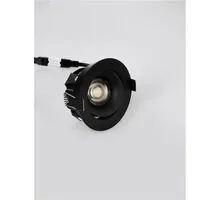Spot mobil LED Nova Luce Lonza, 7W, 2700K, D86 mm, negru, incastrat