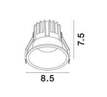 Spot fix LED Nova Luce Luela, 13W, 3000K, D84 mm, alb, incastrat