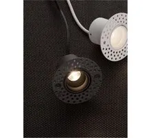 Spot fix LED Nova Luce Uho, 3W, 3000K, D68, unghi 15°,  negru, incastrat
