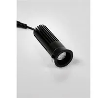 Spot fix LED Nova Luce Duran, 10W, 3000K, D35, negru, incastrat