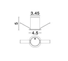 Spot fix LED Nova Luce Uho, 3W, 3000K, D45, unghi 15°,  alb, incastrat