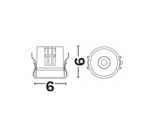 Spot fix LED Nova Luce Sanco, 10W, 3000K, D60 mm, alb, incastrat